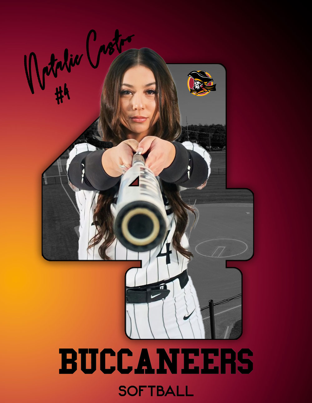Natalie Castro Softball Poster