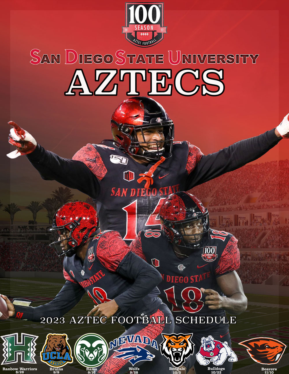 San Diego State Football Poster