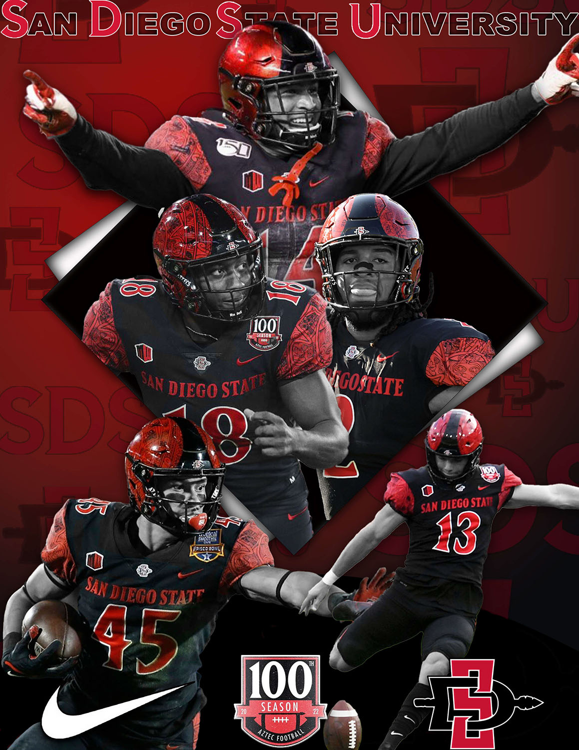San Diego State Football Poster