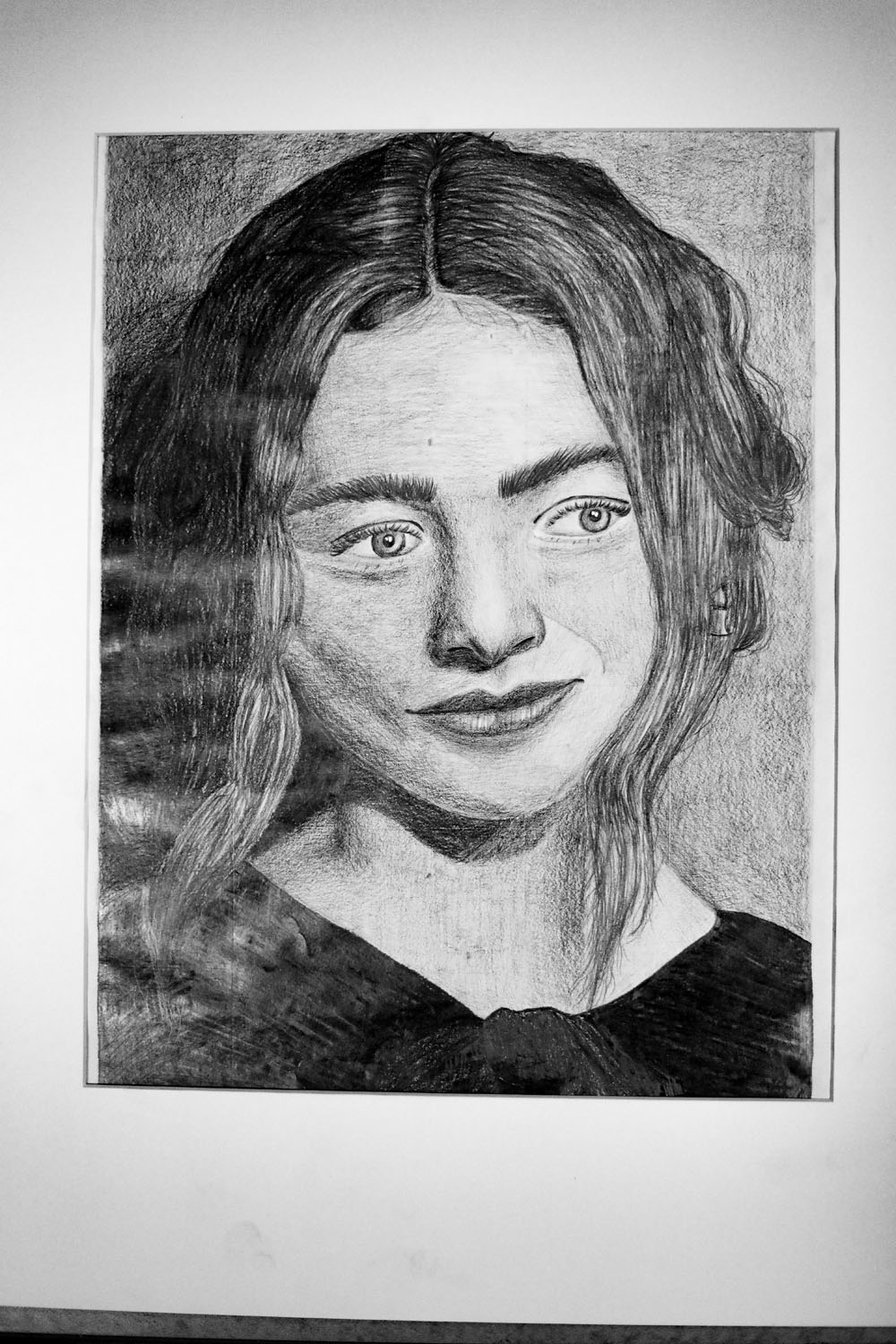 Pencil drawing of girl