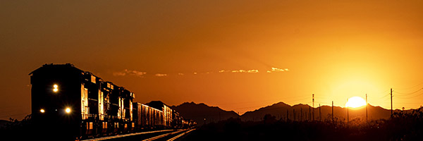 Cesar Sanchez Digital Photo Winner of a train at sunset