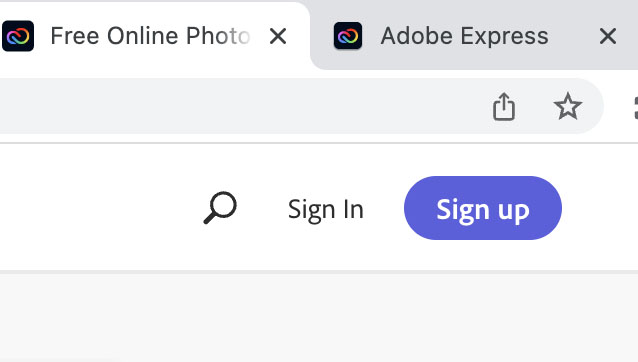 Adobe Express Sign In Page