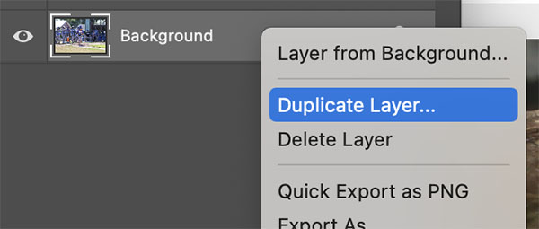 layers panel- Duplicate layer