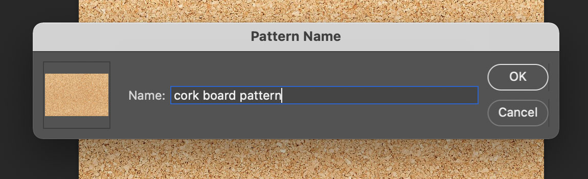 Pattern Name Window