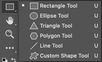 Shape tools in Photoshop