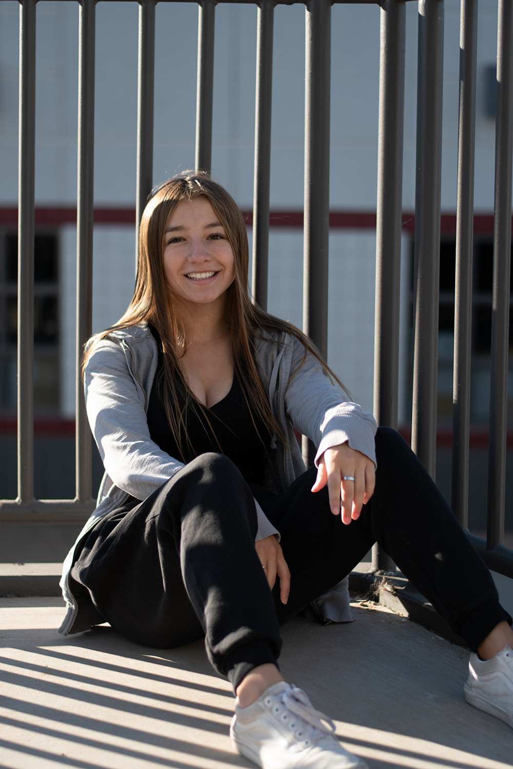 Aidyn Ruiz on the stairs