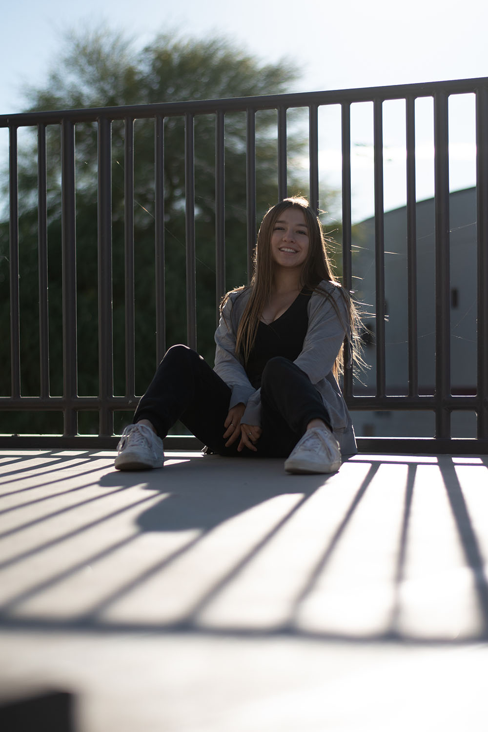 Aidyn Ruiz on the stairs