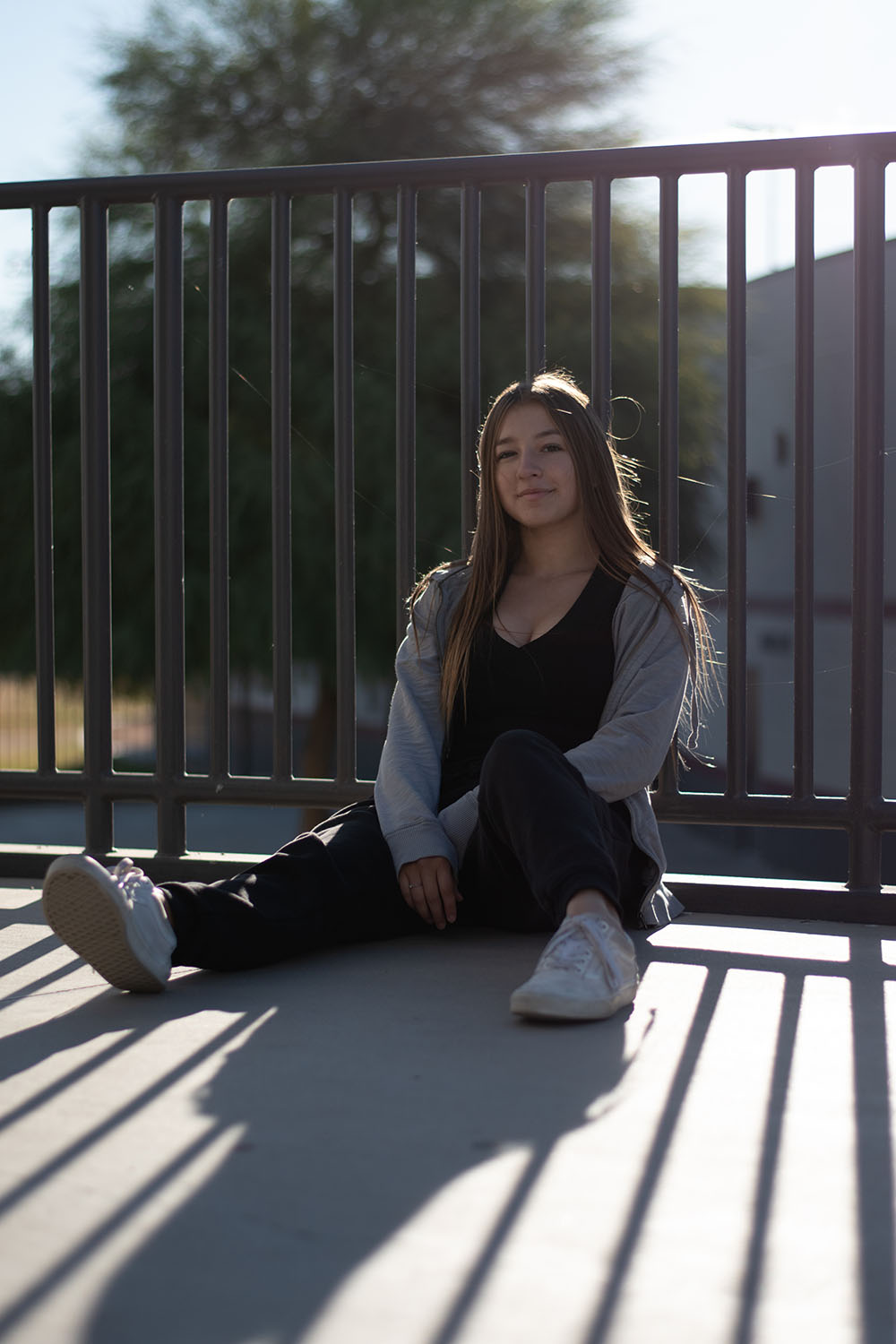 Aidyn Ruiz on the stairs