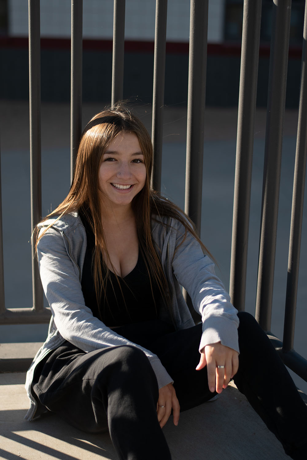 Aidyn Ruiz on the stairs