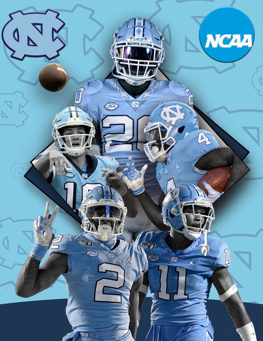 North Carolina Football Poster