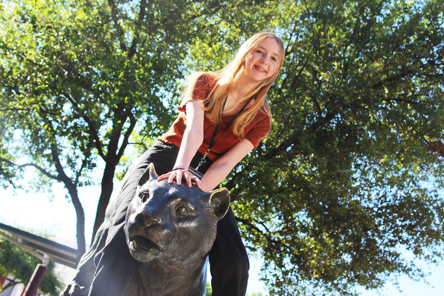 Izzy on the Jaguar