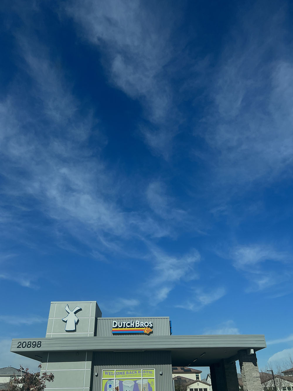 Andrew's picture of Dutch Bros with the sky above it