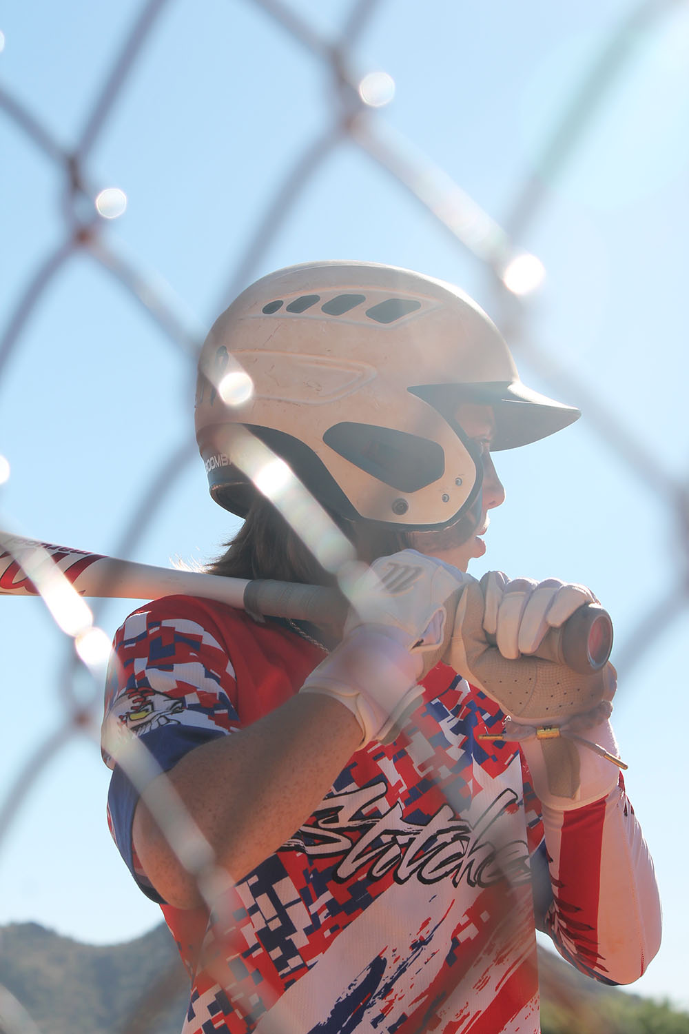 Austin's picture of his teammate waiting to bat