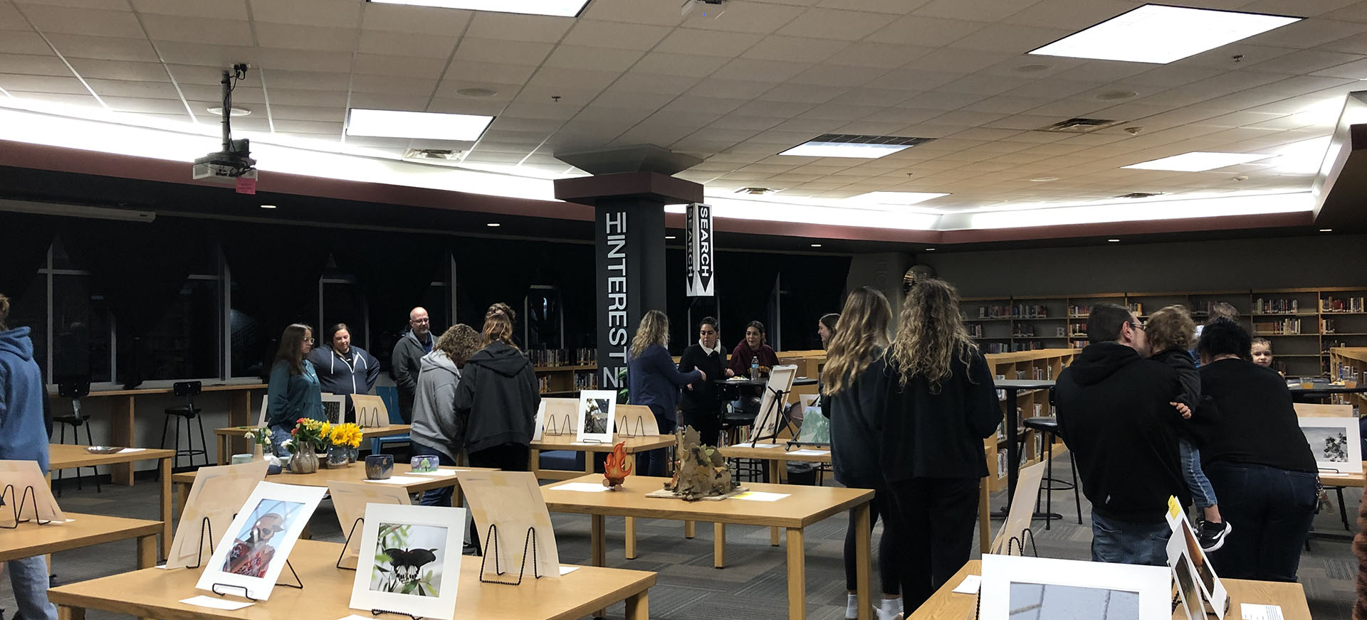 Parents and students at the DRHS Art Show