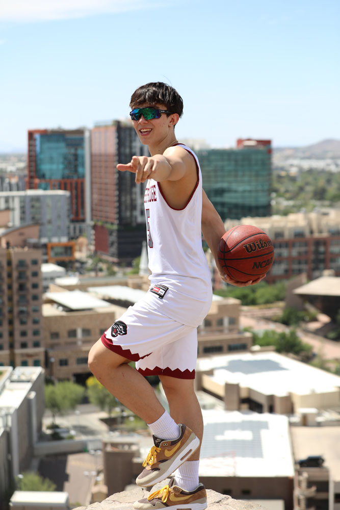 Brandon in shades on A Mountain in Tempe AZ