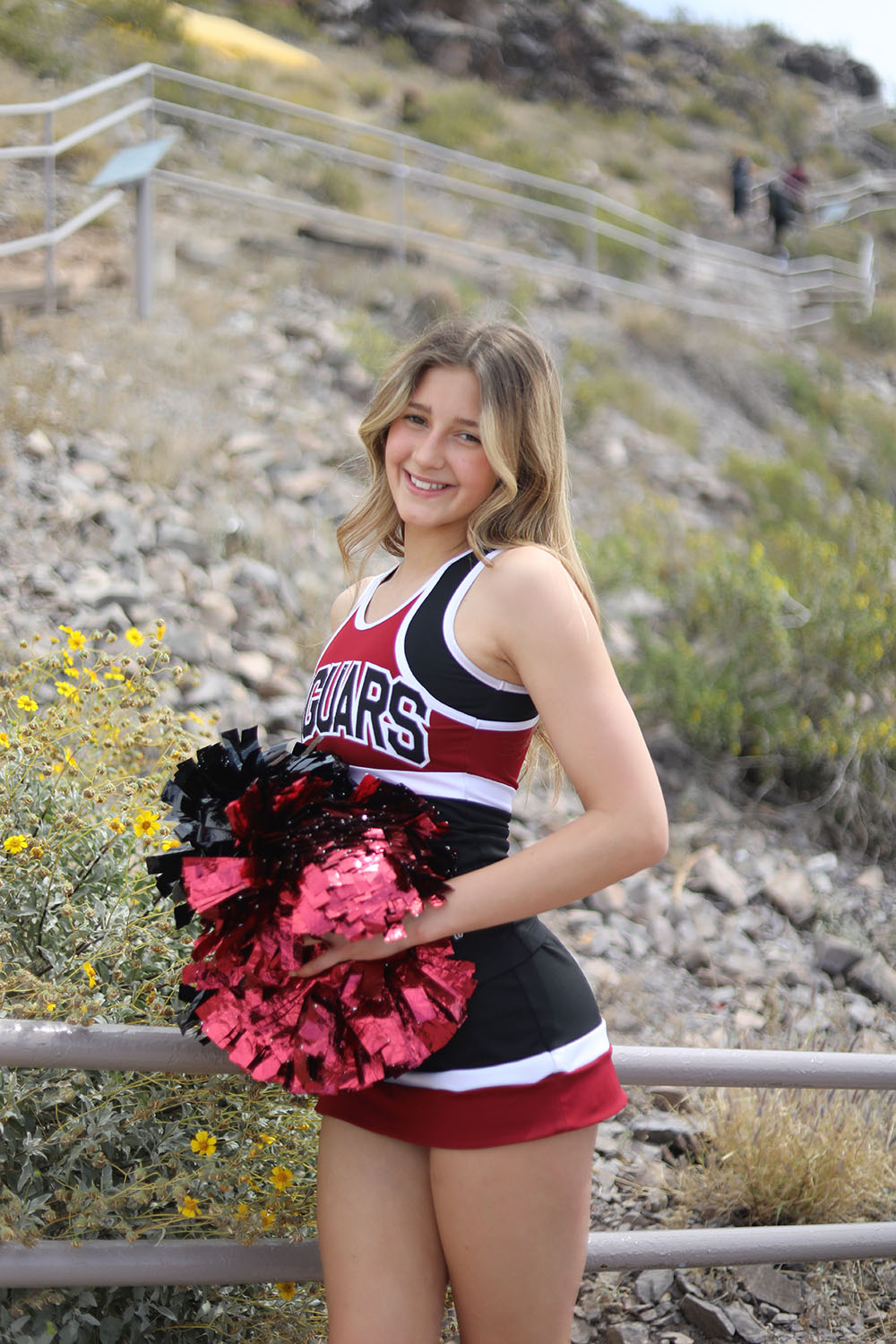 DRHS Cheerleaders on A Mountain in Tempe AZ