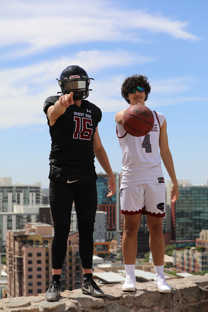 DRHS Athletes on A Mountain in Tempe AZ