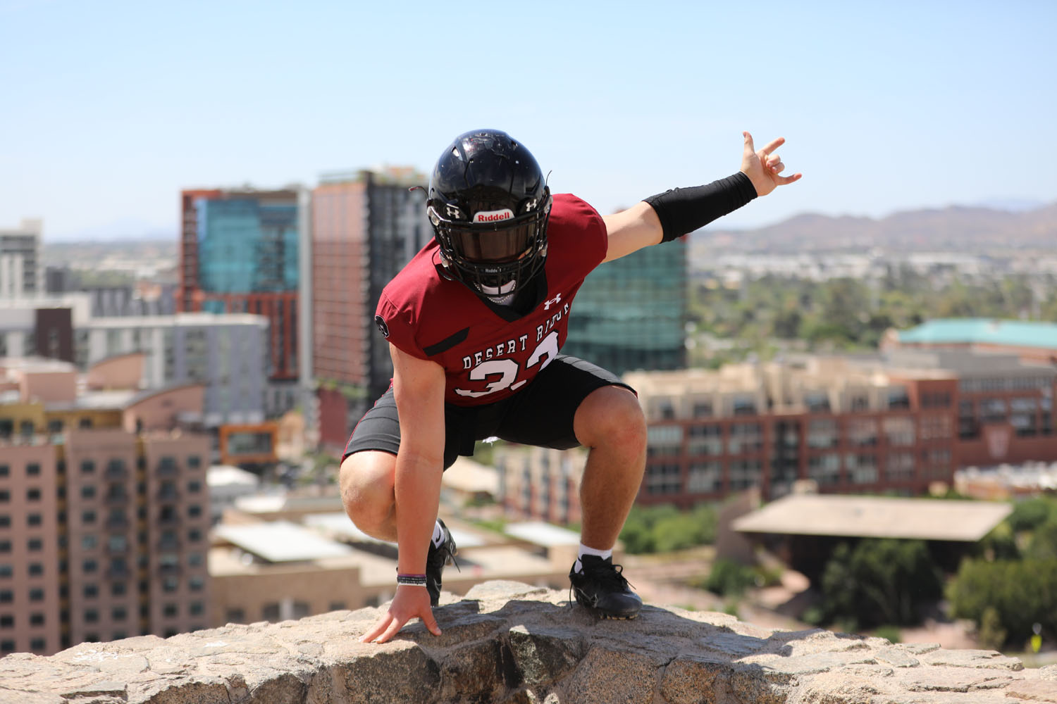 DRHS Football player ready for play!