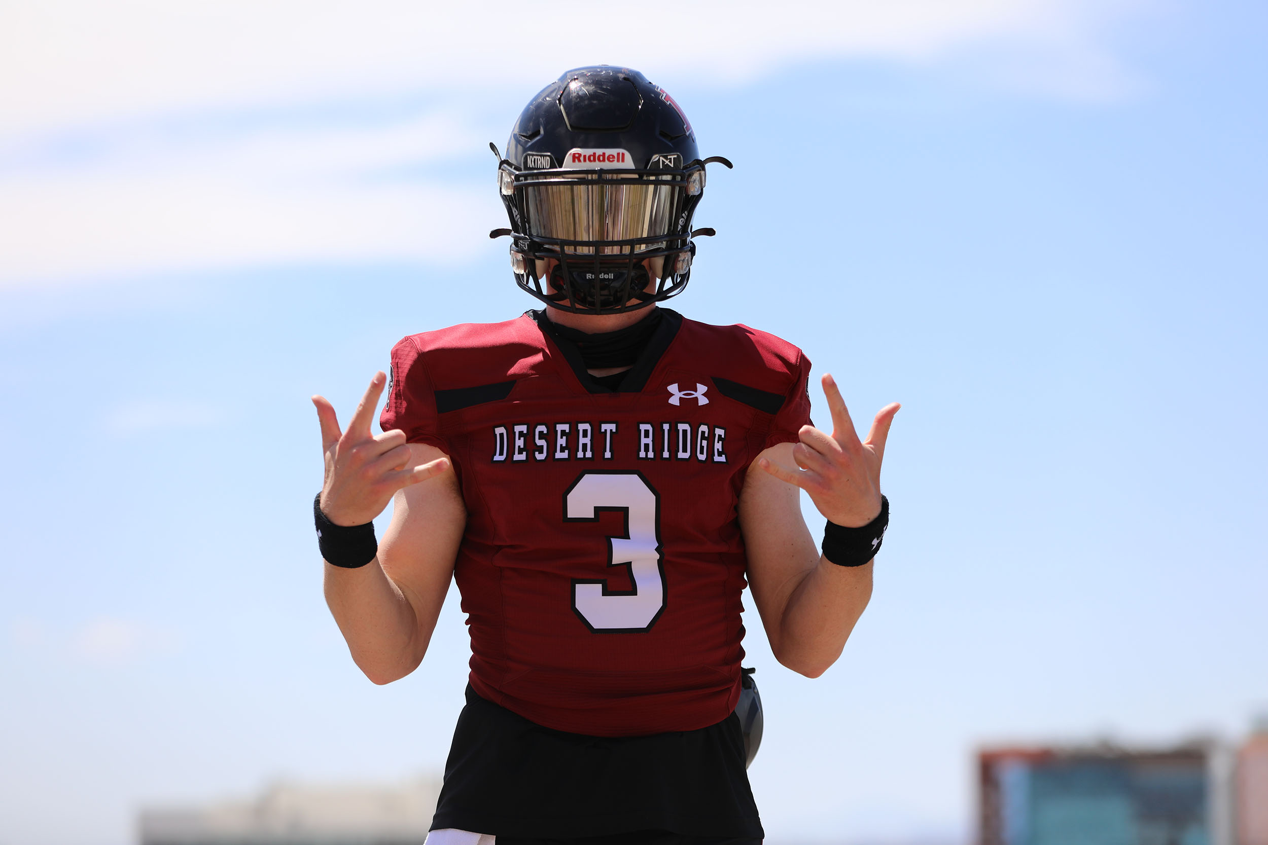 Desert Ridge Football Player on A Mountain