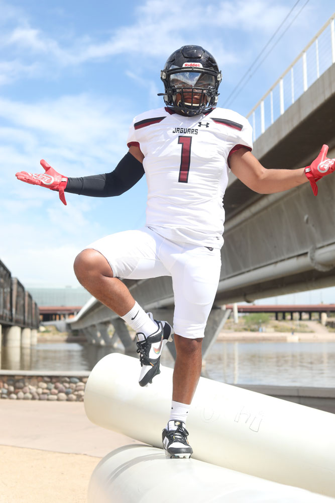 DRHS Football player at Tempe Town Lake