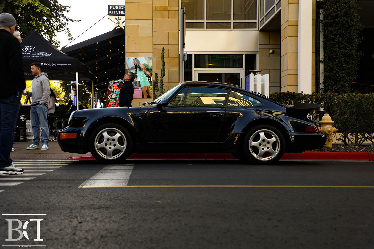 Porsche parked on the street