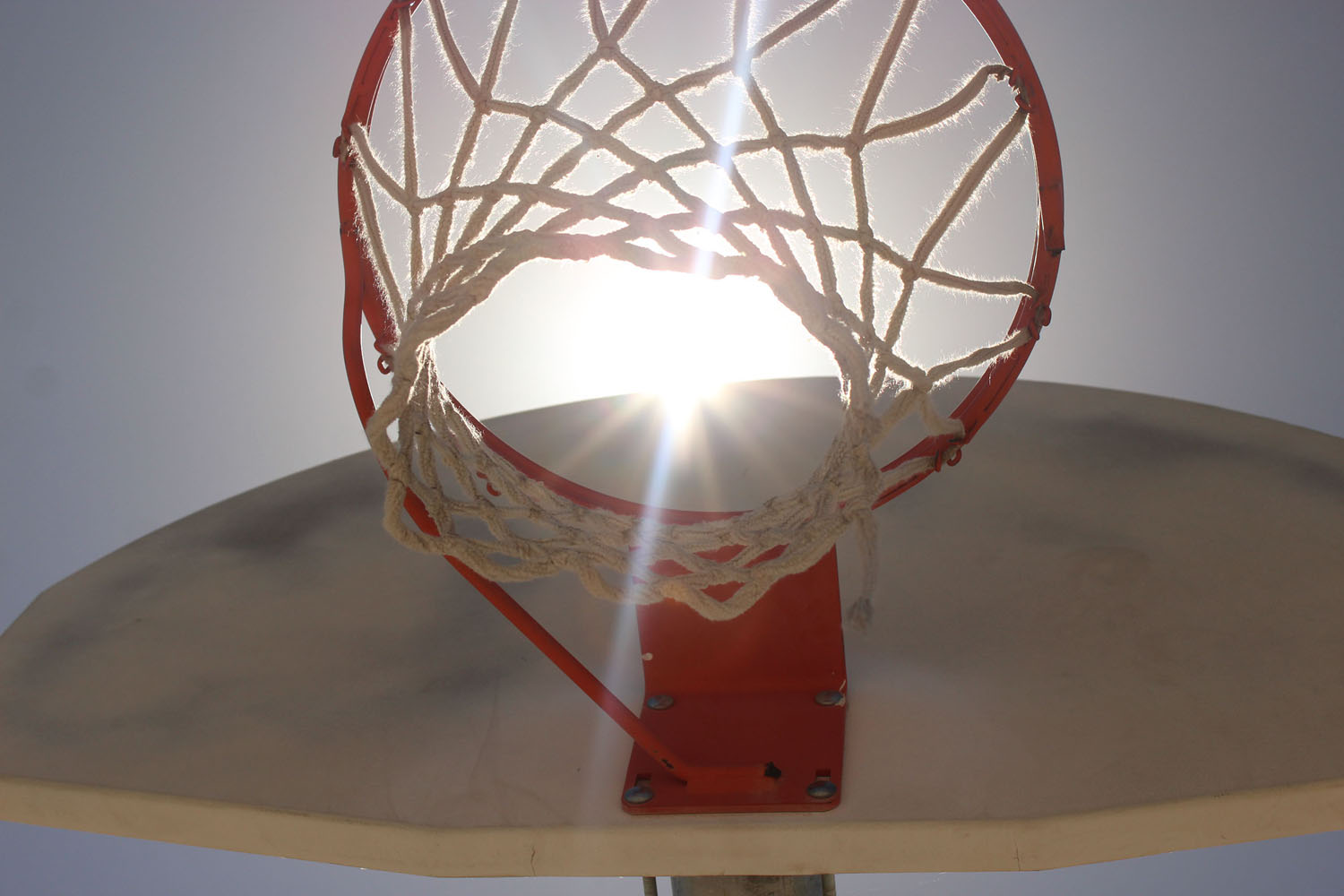 Basketball Hoop in sunlight