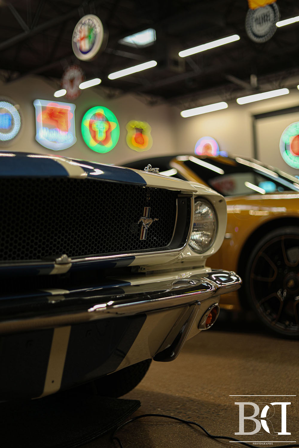 Mustang logo on the car