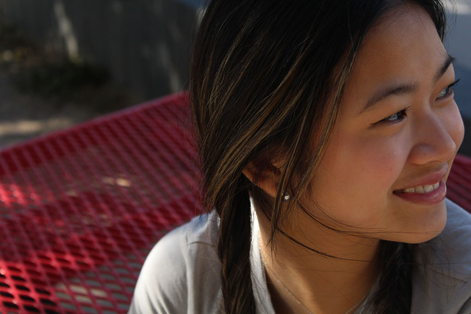 A smiling young lady