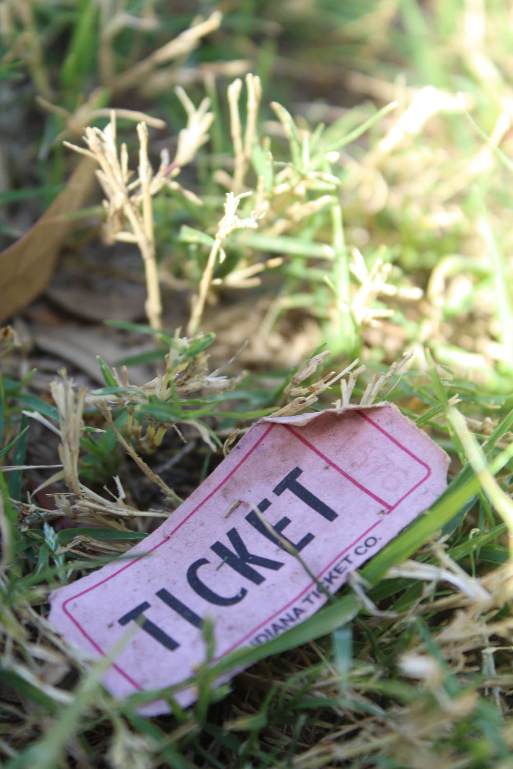 Ticket on the ground