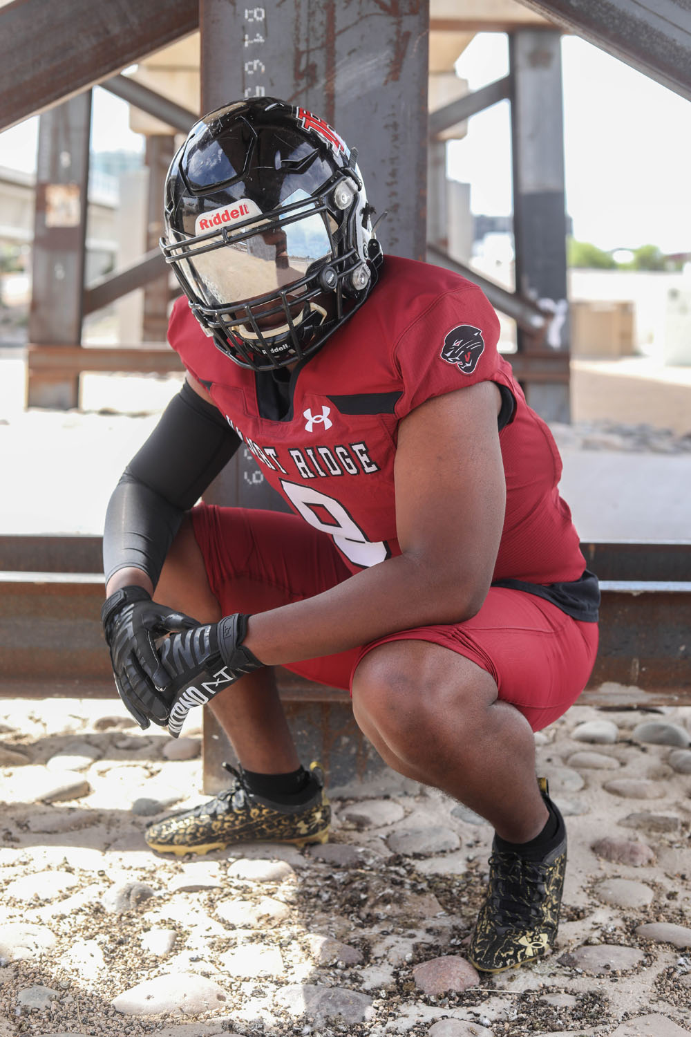 DRHS Football player at Tempe Town Lake