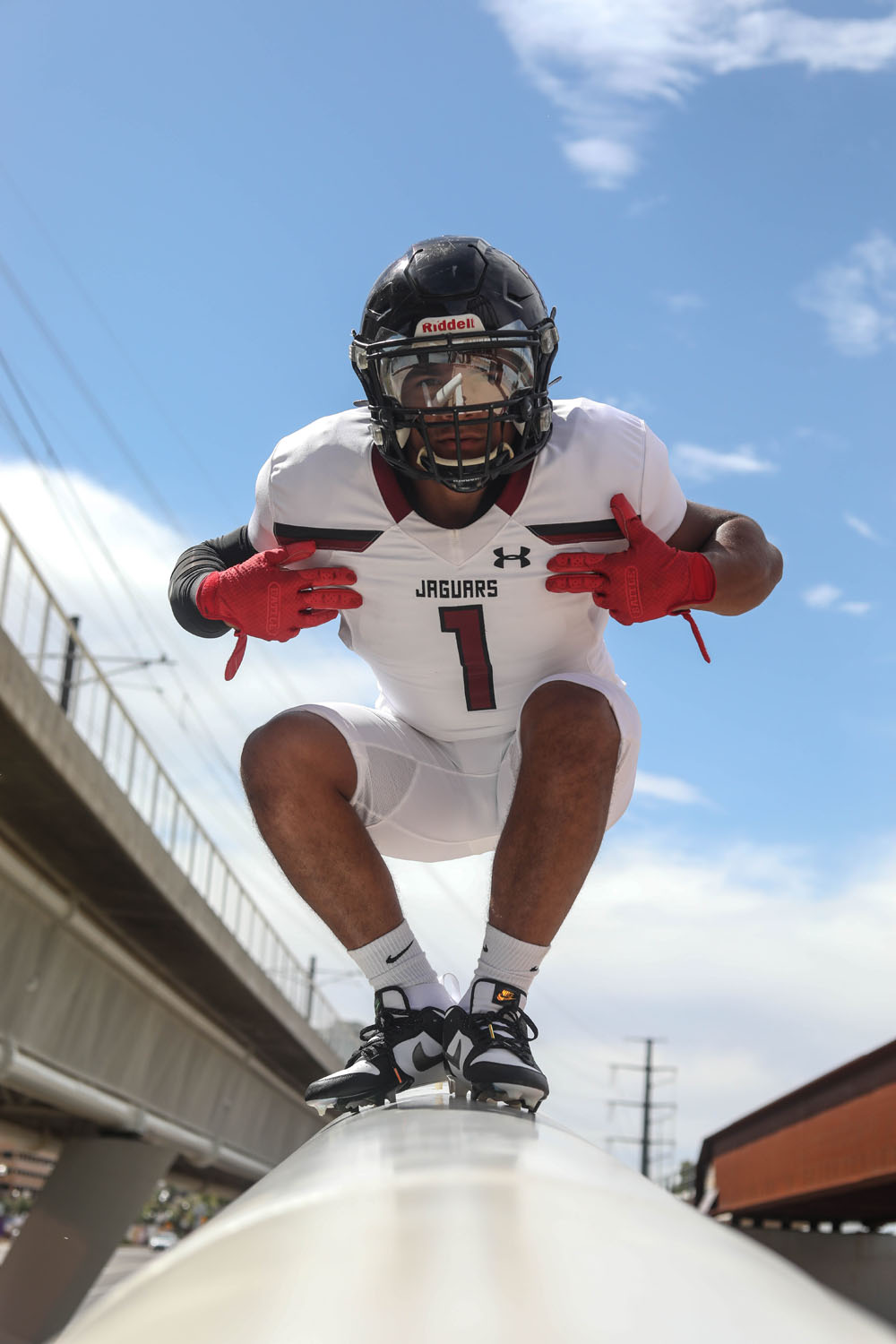 DRHS Football player at Tempe Town Lake