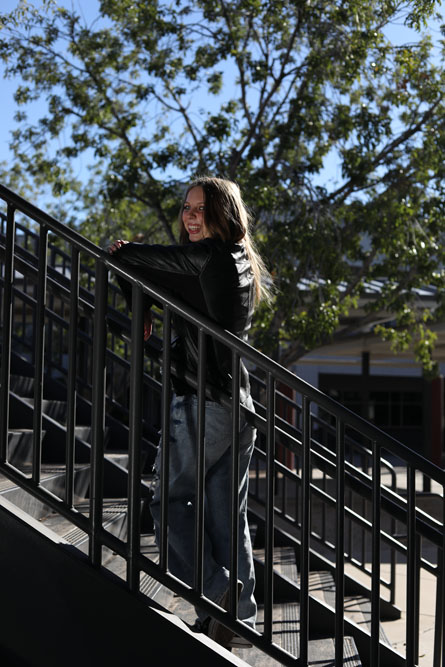 Ava on the Stairs