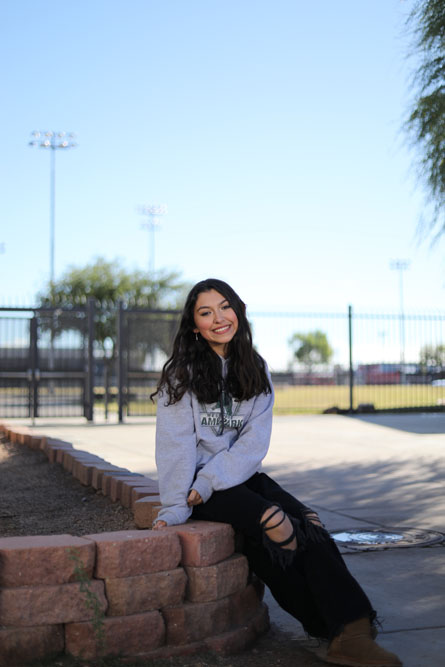 Olivia in the Courtyard