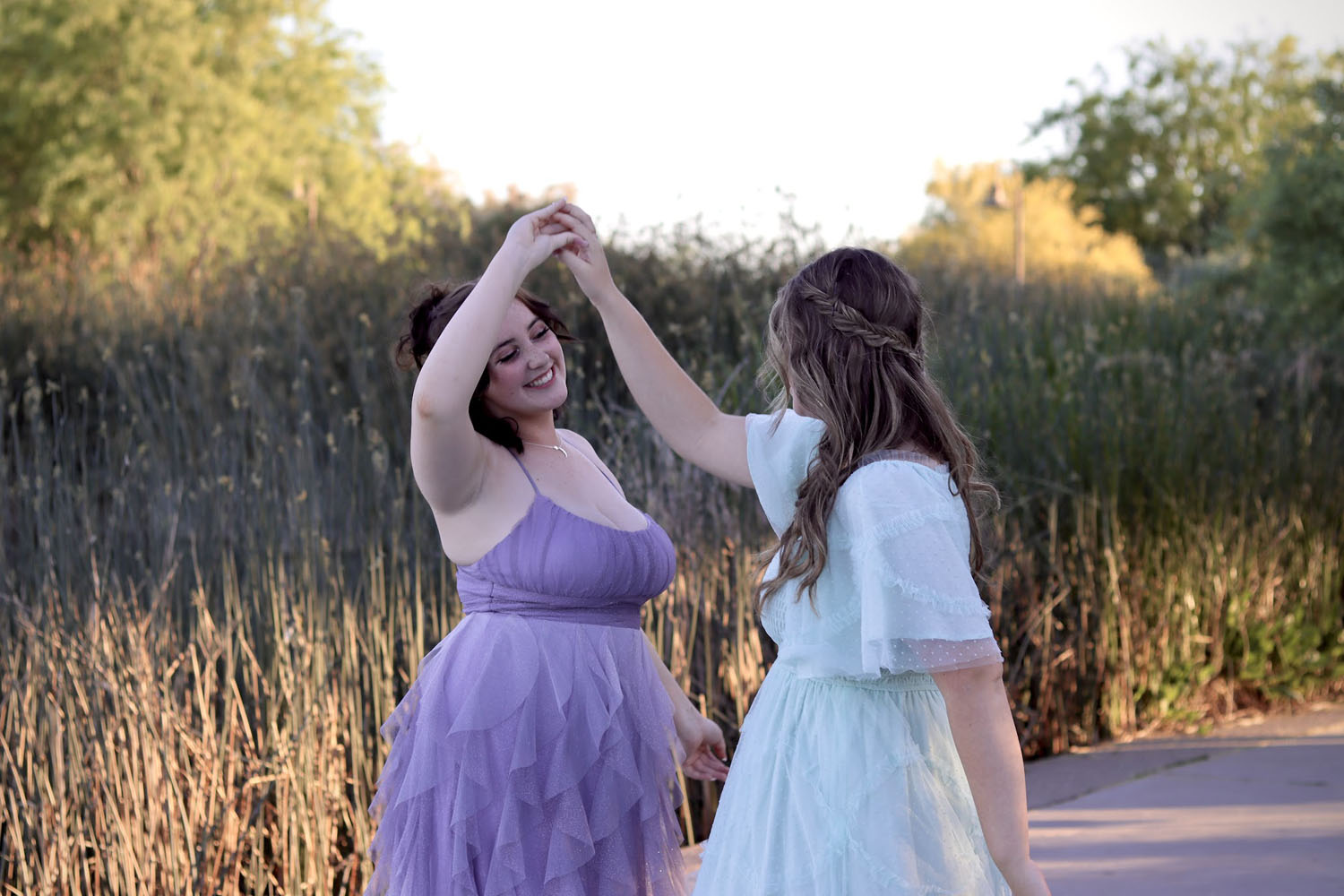 Two young ladies ready for prom