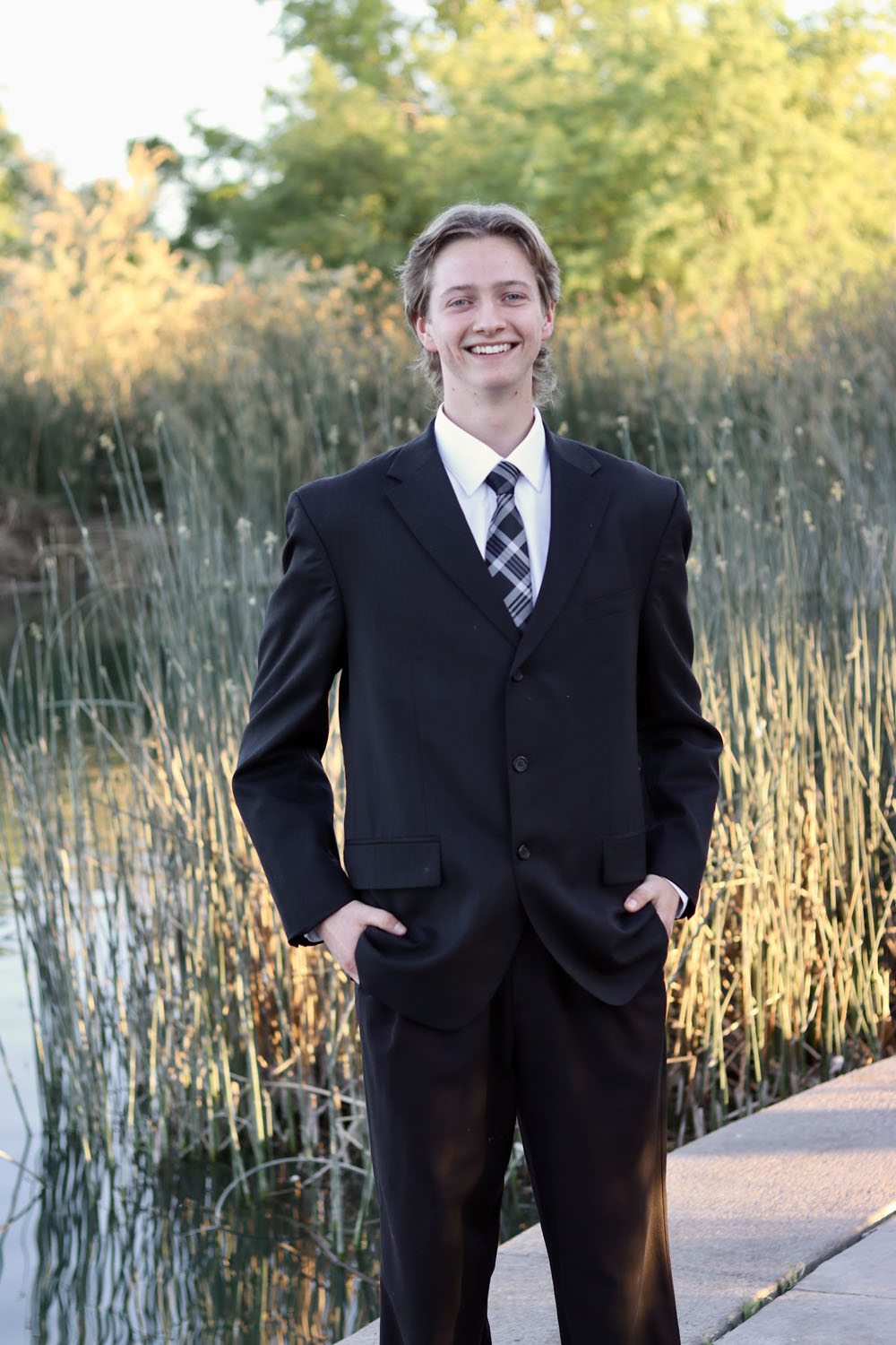 Young man in a suit ready for Prom