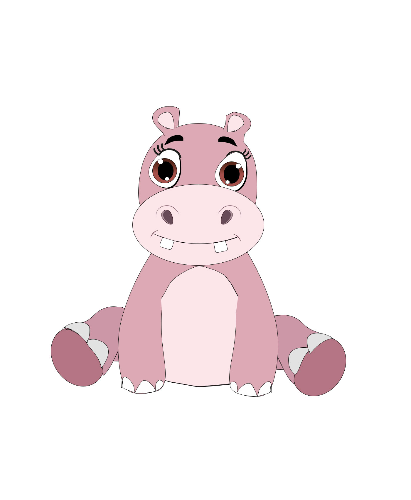 A cute hippo