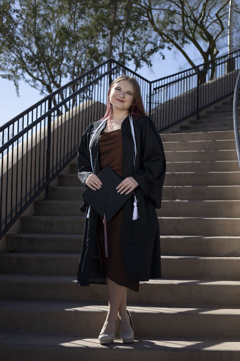 DRHS Dancer on the stairs at Tempe Town Lake