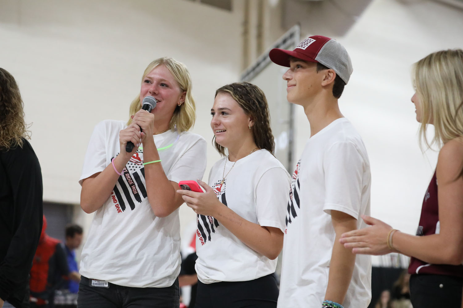 Swim and Dive Members Speaking