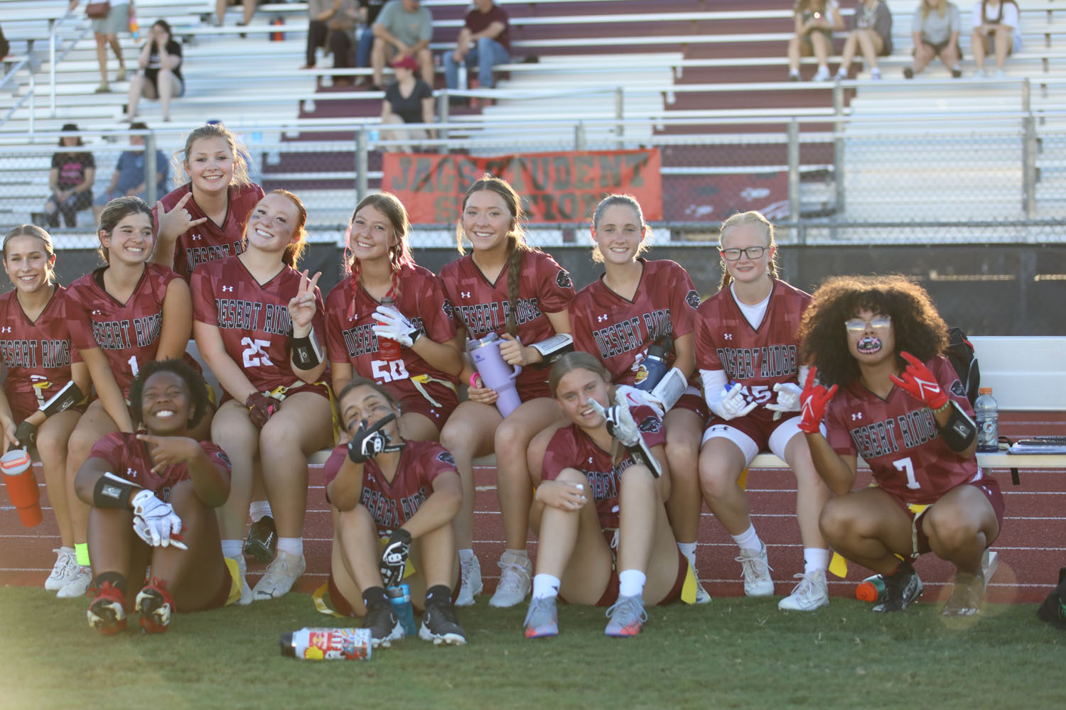 Team taking a break on the bench