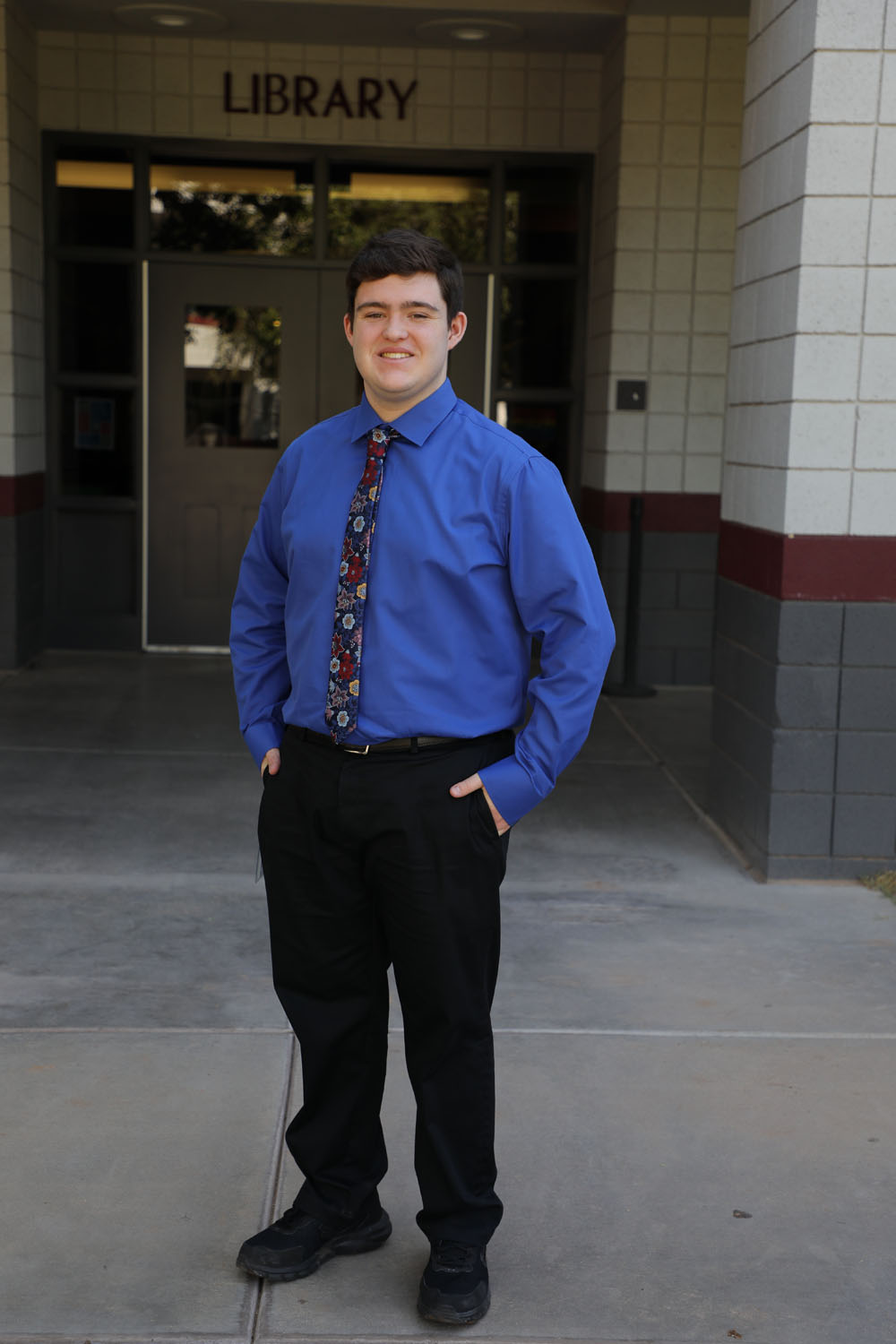 Matthew by the library