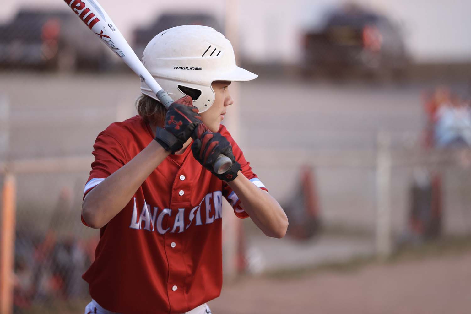 Batter focused on the pitcher