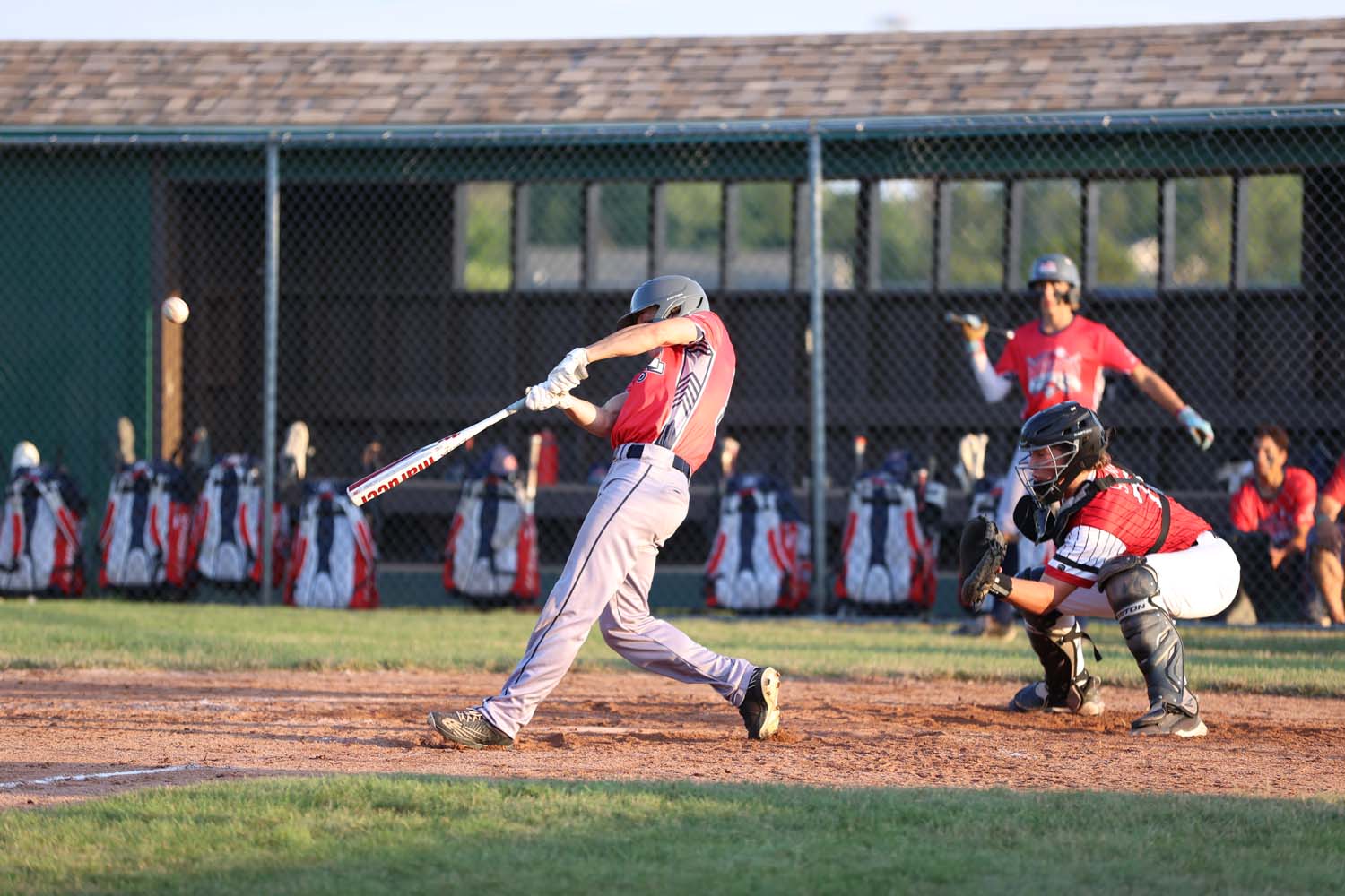 Brendan hitting the ball