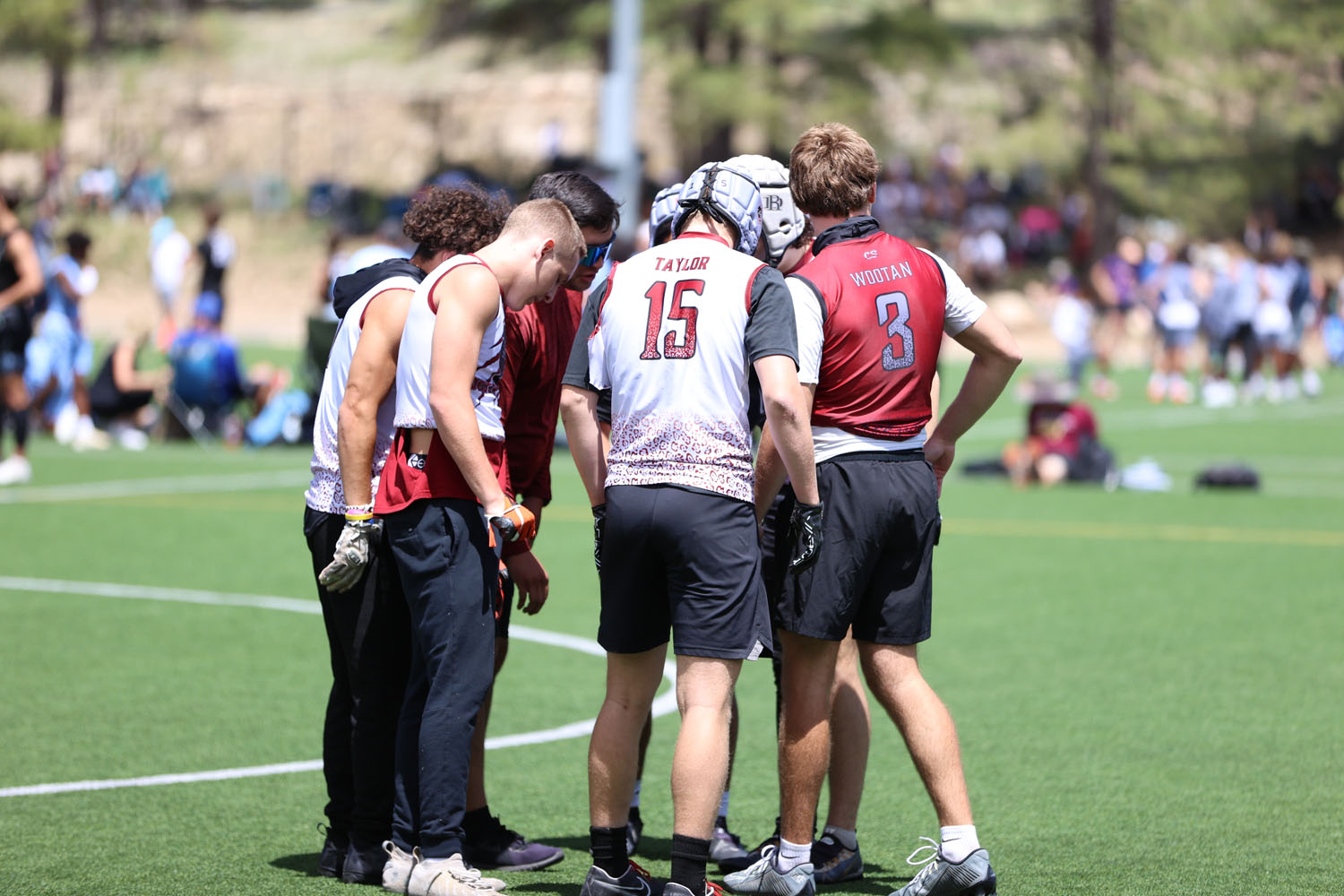 Desert Ridge offense in the huddle