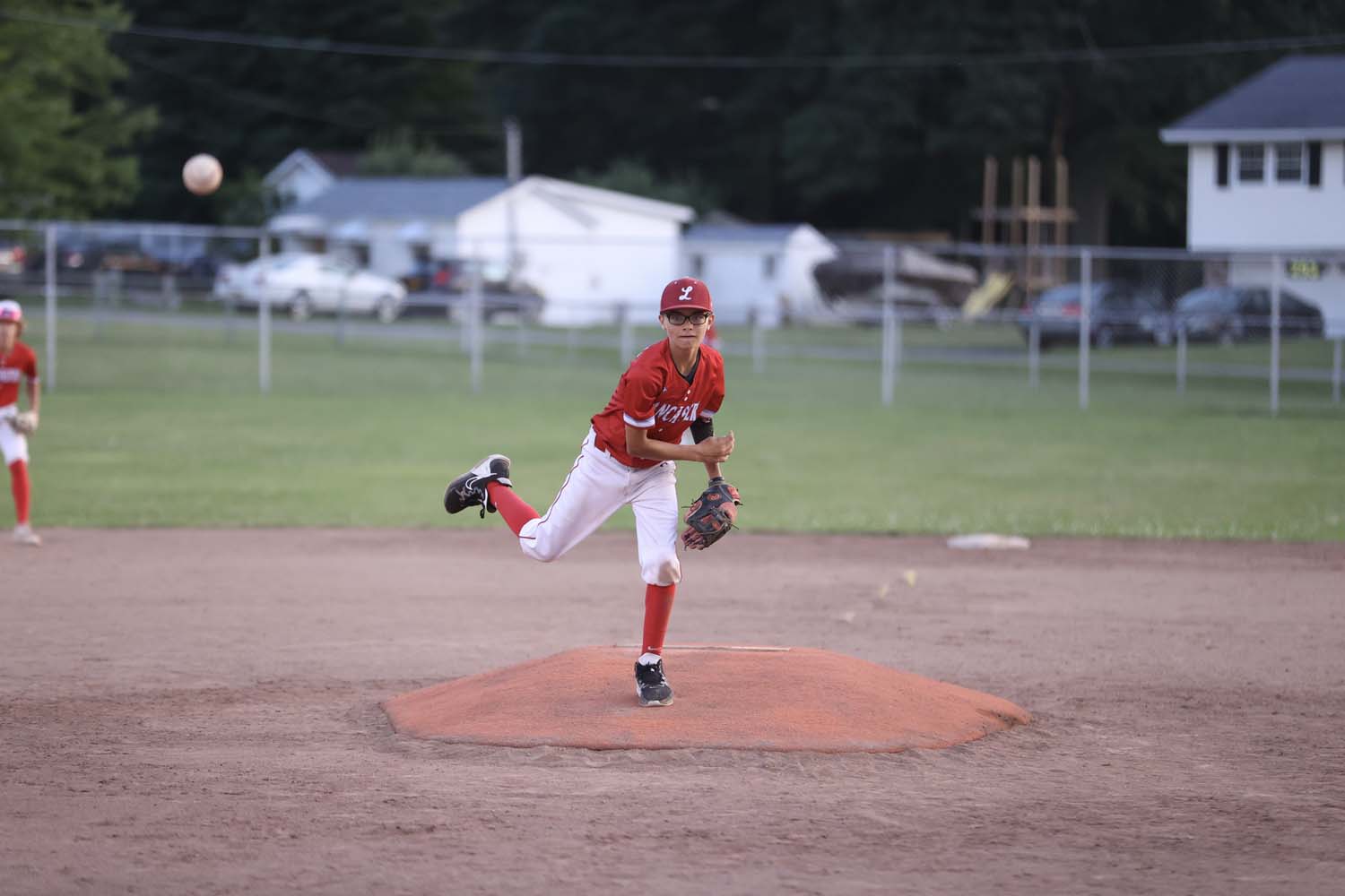 Pitcher throwing the ball