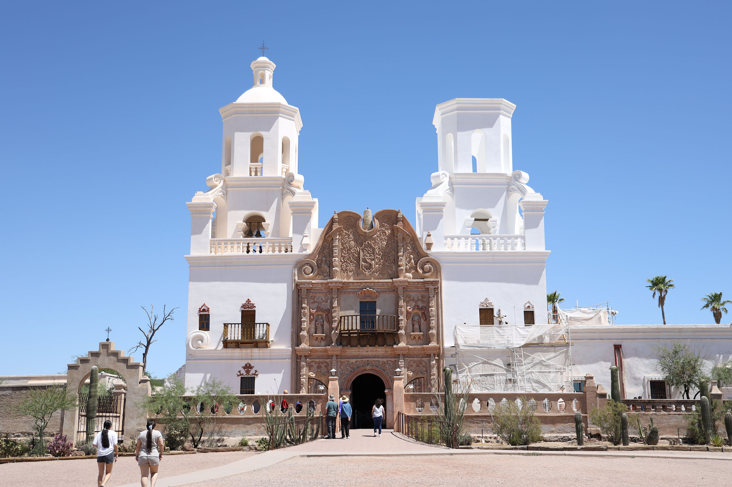 Inside San Xavier del Bac Mission in Tucson, AZ