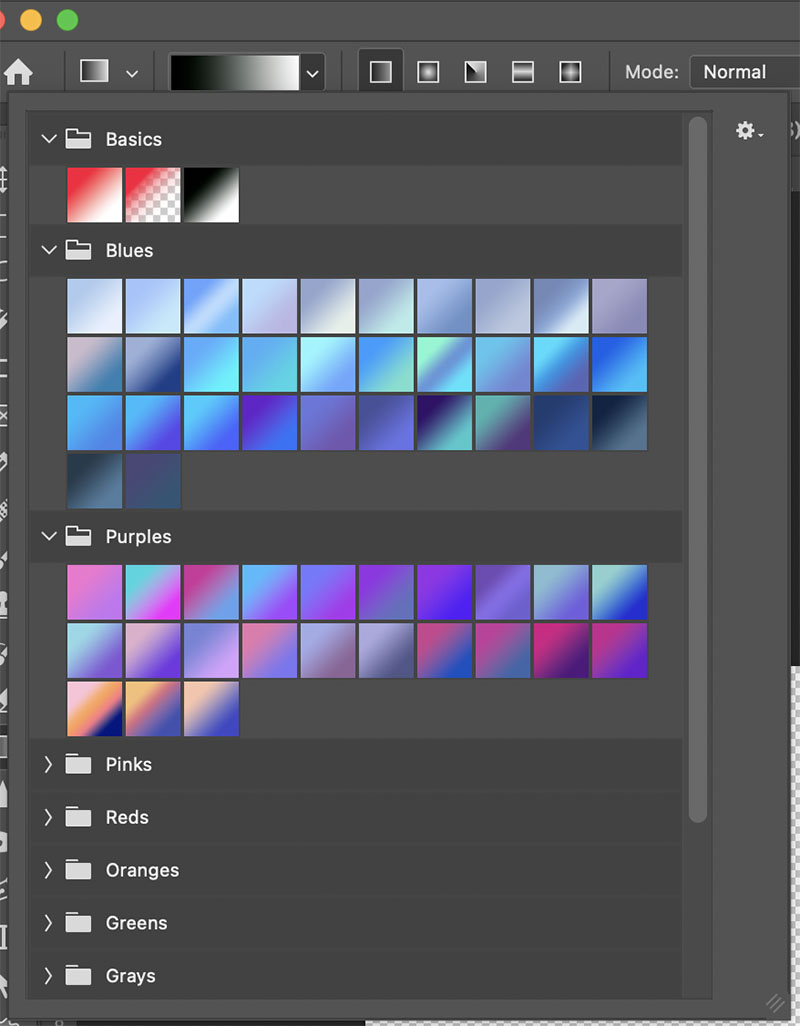 Gradient Editor Window