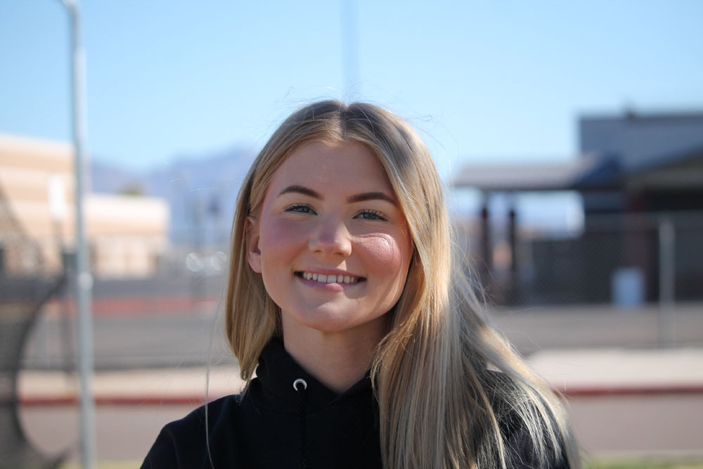 Hailee on the practice field