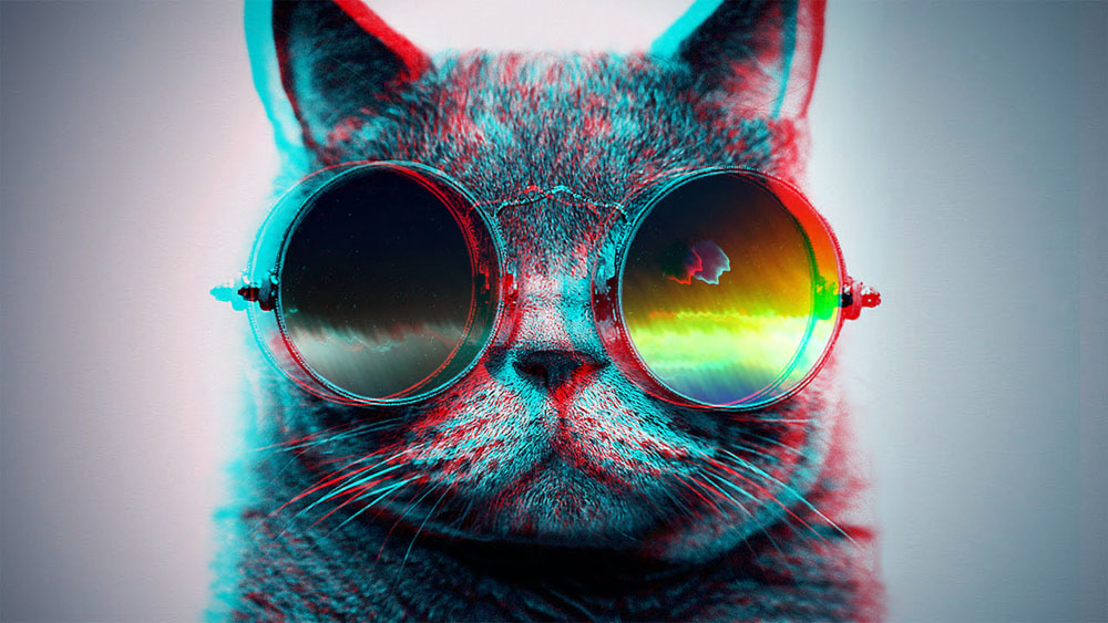 cat with 3d effect