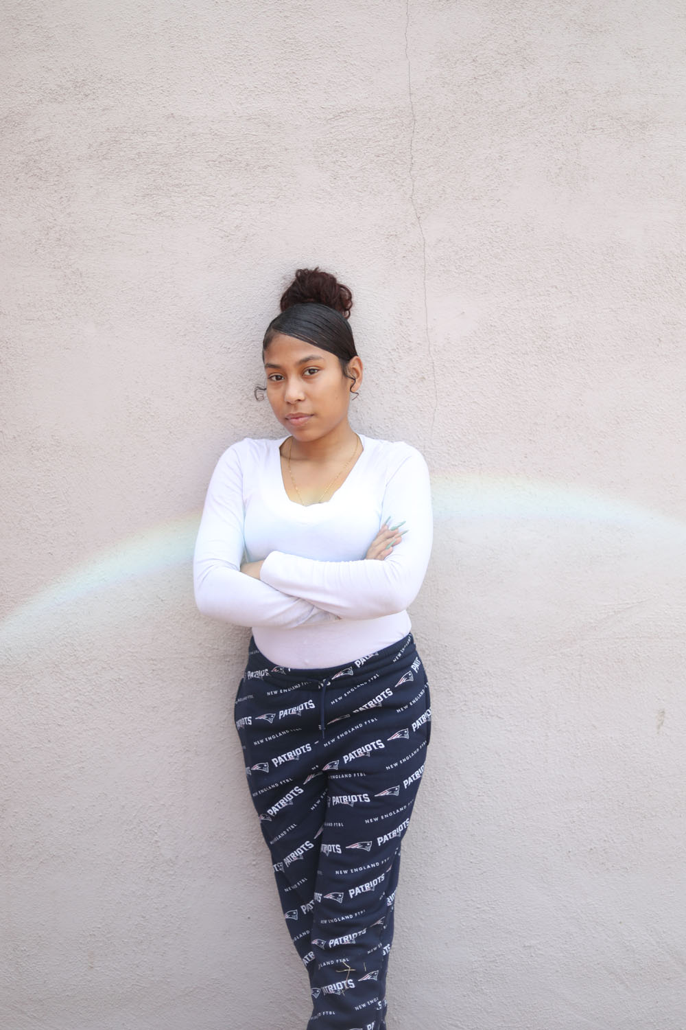 Girl in a rainbow