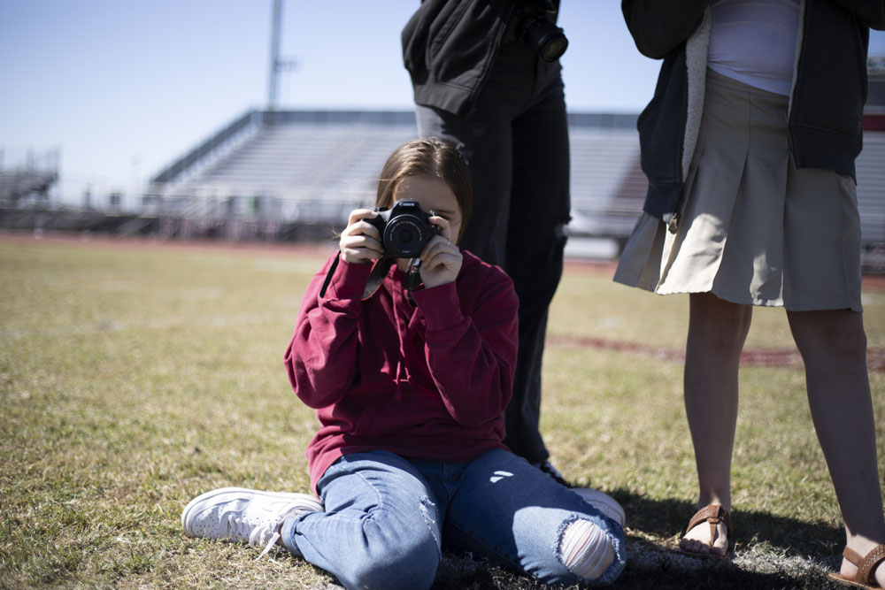 Girl taking picture